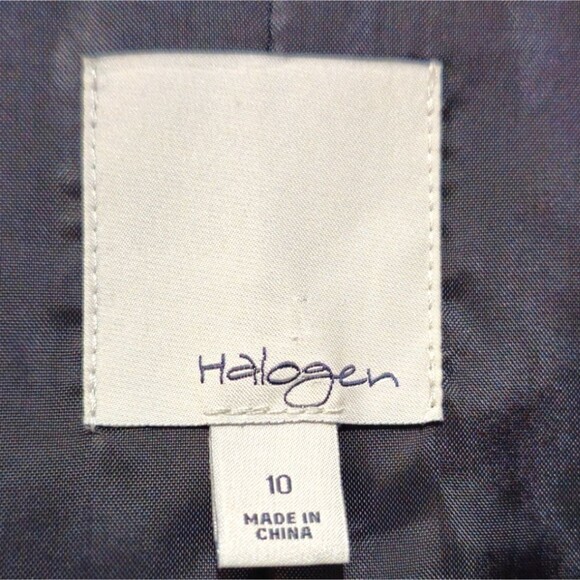 Halogen Suit Set Womens Size 10 2-Piece Career Blazer Jacket Size 6 Pants Grey - Picture 4 of 4